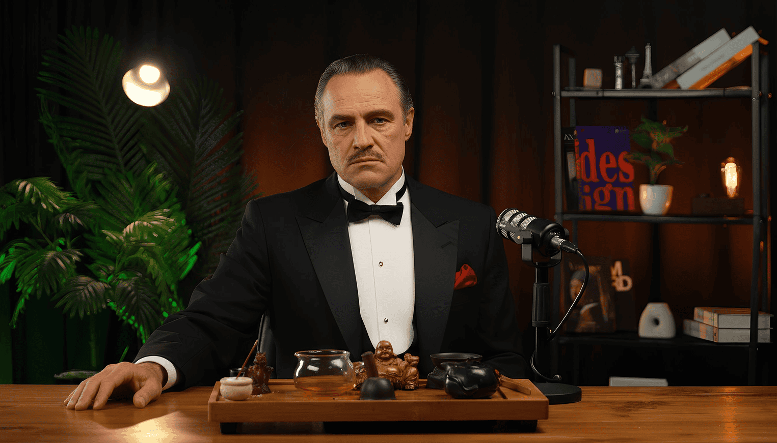 Elegant man in tuxedo at Villo Studio, stylish background, perfect for luxury lifestyle shoots.