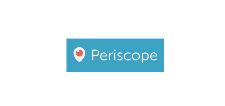Periscope logo on blue background, social media streaming icon, digital marketing, Villo Studio South Africa.