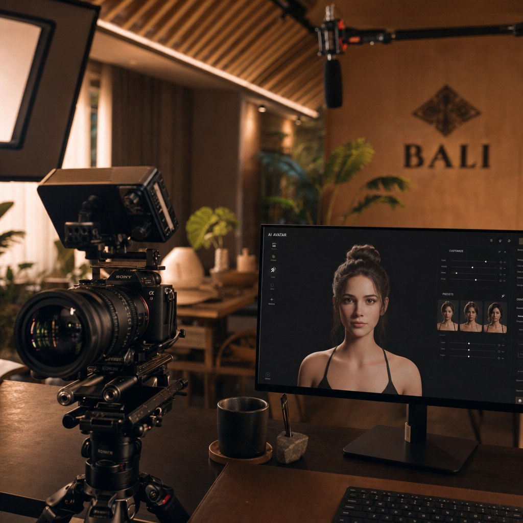 Production setup at Villo Studio for ai avatar video